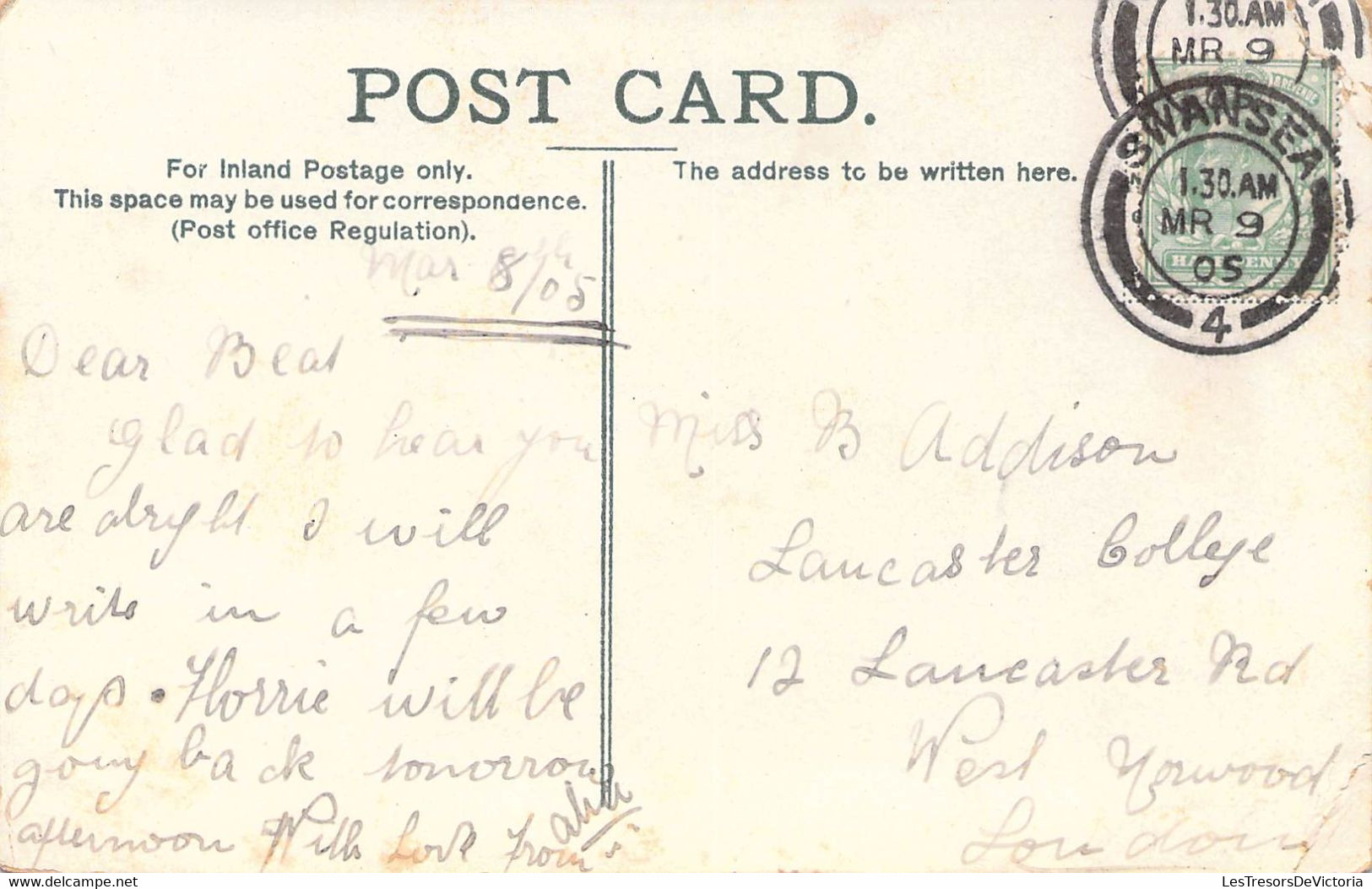 CPA Royaume Uni - Pays De Galles - Swansea - Three Cliffs Bay - Oblitérée 9 Mars 1905 - Illustration - Colorisée - Autres & Non Classés
