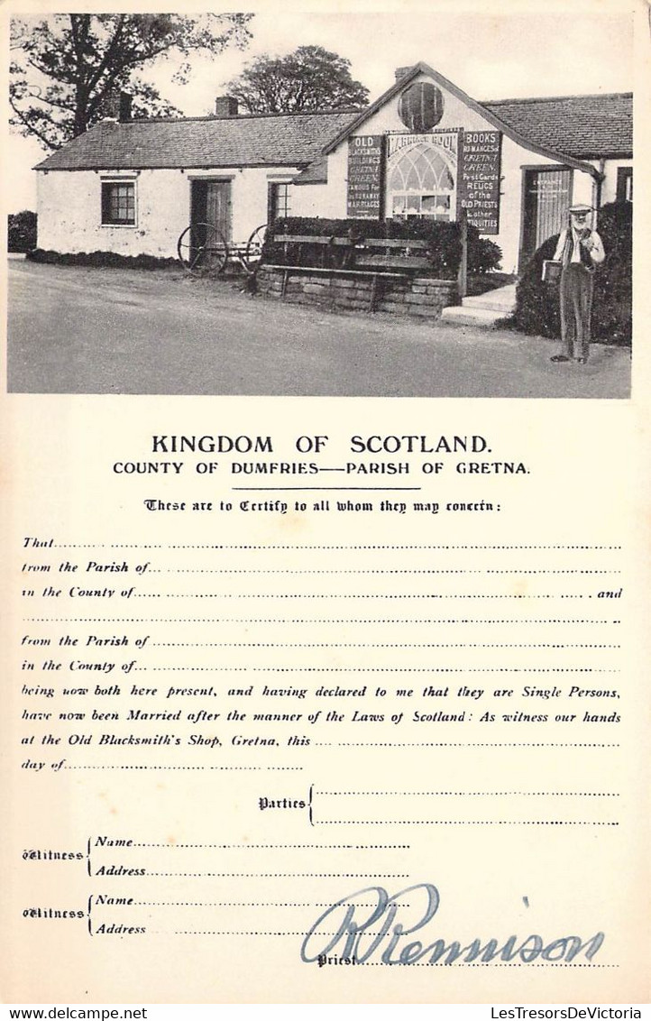 CPA Royaume Uni - Kingdom Of Scotland - County Of Dumfries - Parish Of Gretna - The Blacksmith S Shop Co. - Dumfriesshire