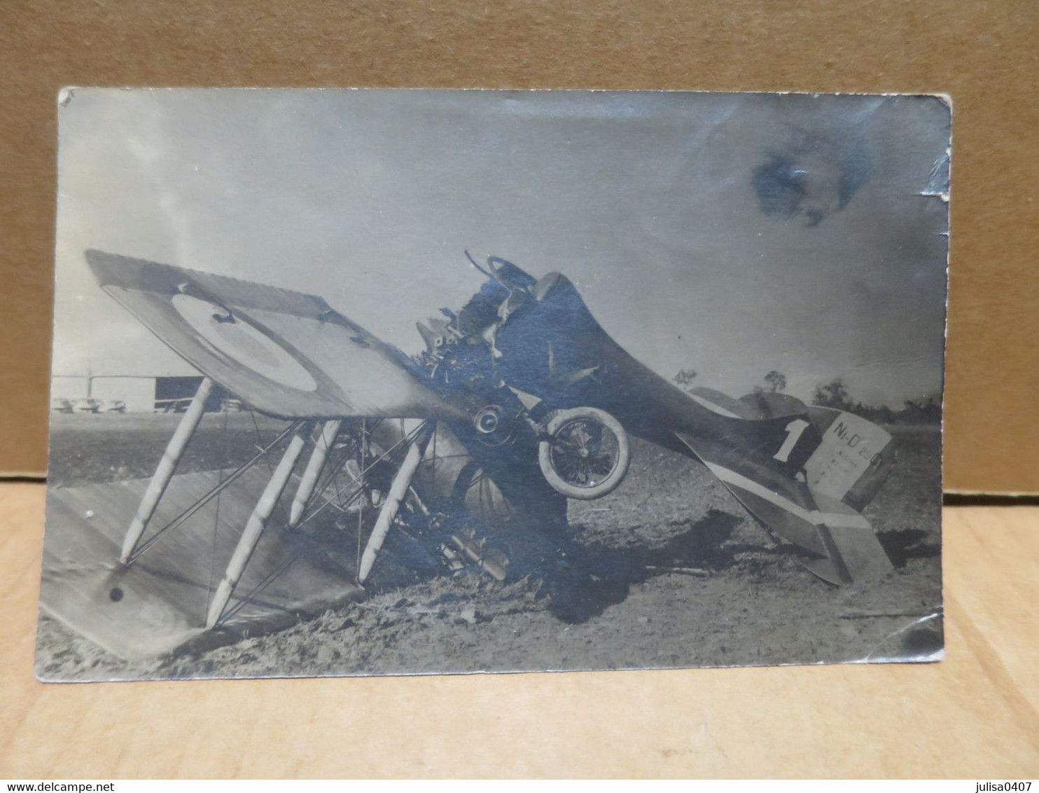 CAMP DE SISSONNE (02) Carte Photo Accident D'avion Caporal Maguerit 1923 - Sissonne