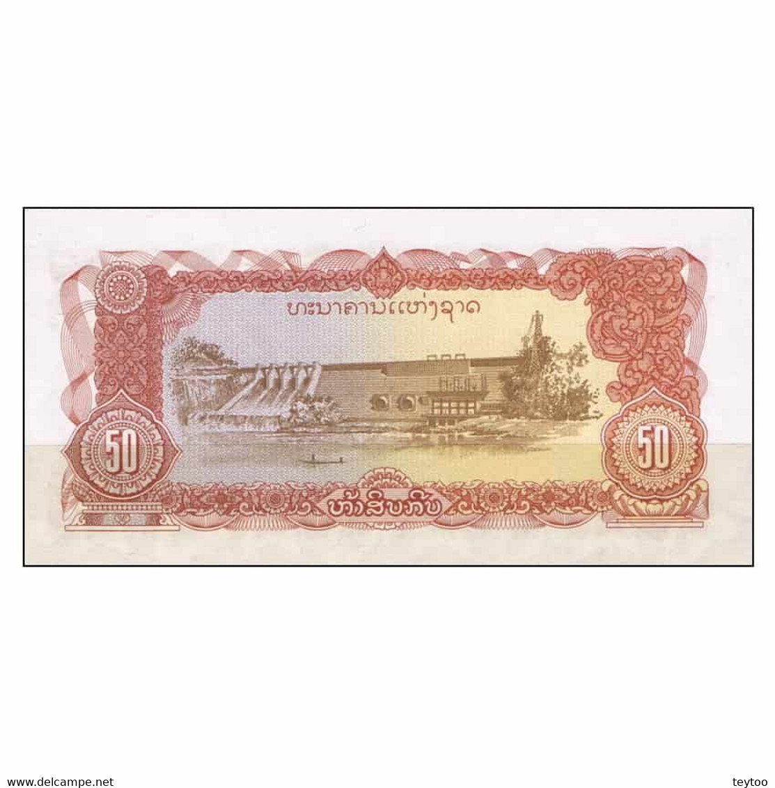 B0753# Laos 1988, 50 Kip (UNC) - P-29b - Laos