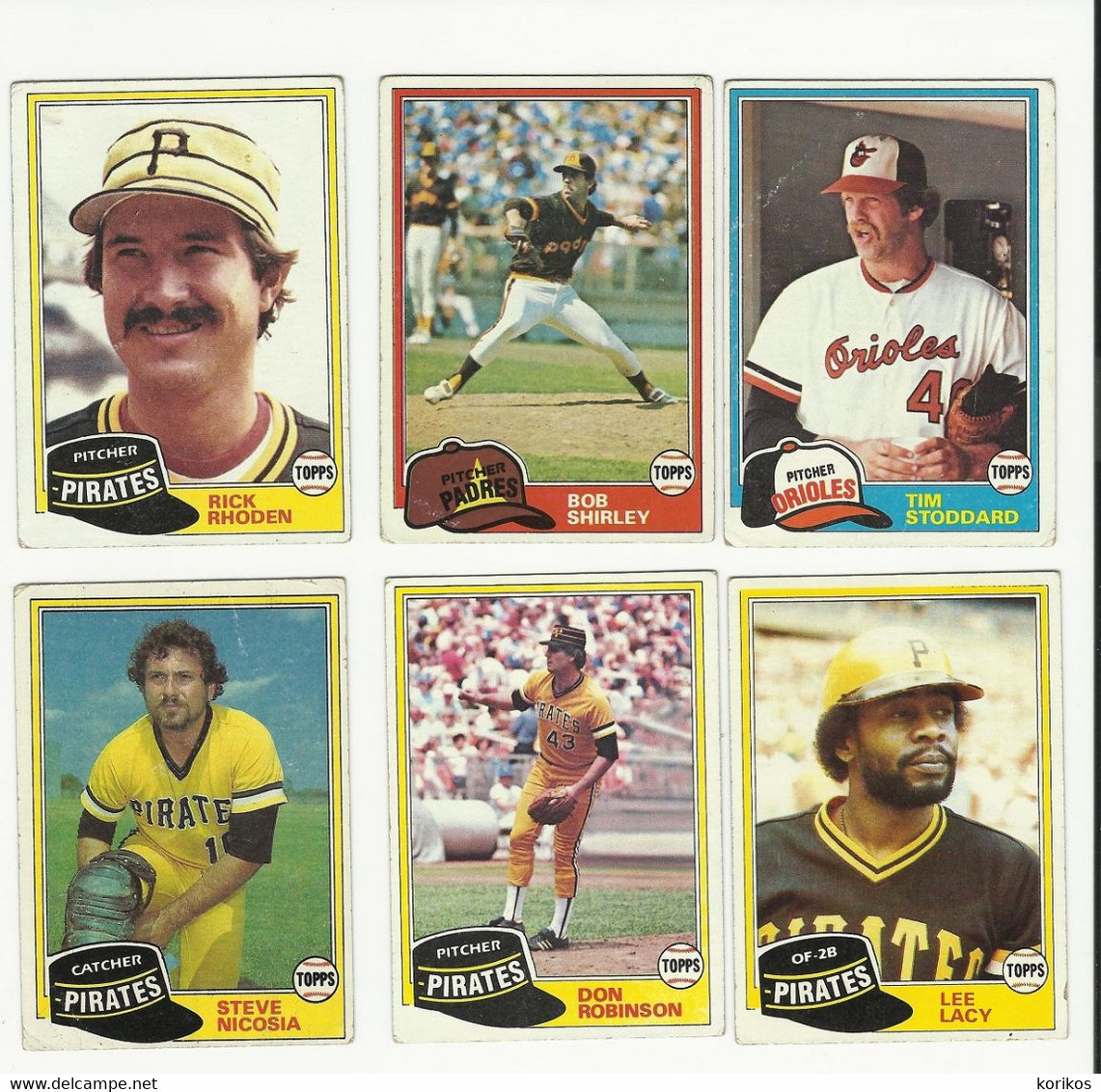 BASEBALL CARDS 1981 TOPPS – MAJOR LEAGUE BASEBALL – MLB - LOT OF THIRTY (30) USED - Lotti