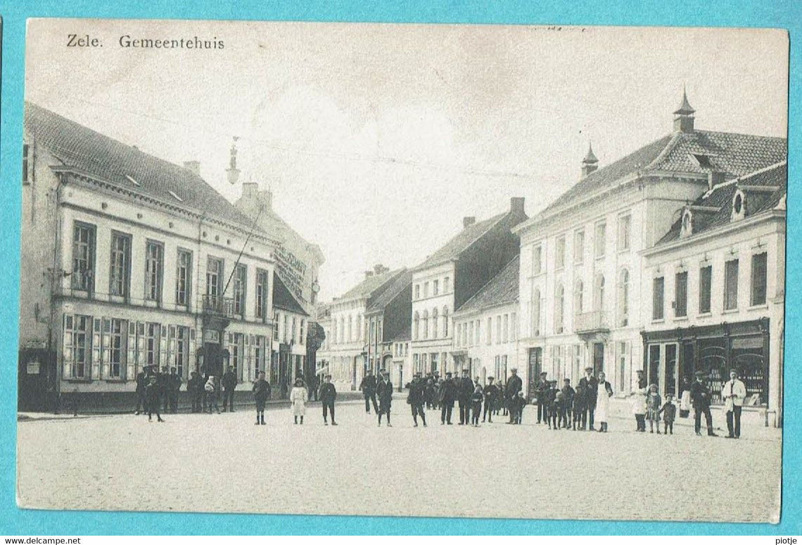 * Zele (Oost Vlaanderen) * (Uitg De Geest - Heirwegh) Gemeentehuis, Hotel De Ville, Animée, Zeldzaam, Unique, TOP - Zele