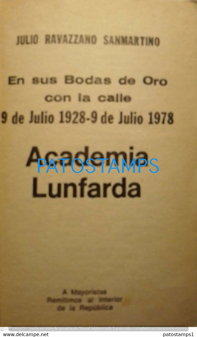 196294 ARGENTINA ACADEMIA LUNFARDA JULIO R. SANMARTINO VERSOS RANTIFUSOS LUNFARDO LIBRO PAG 80 NO POSTAL POSTCARD - Sonstige & Ohne Zuordnung