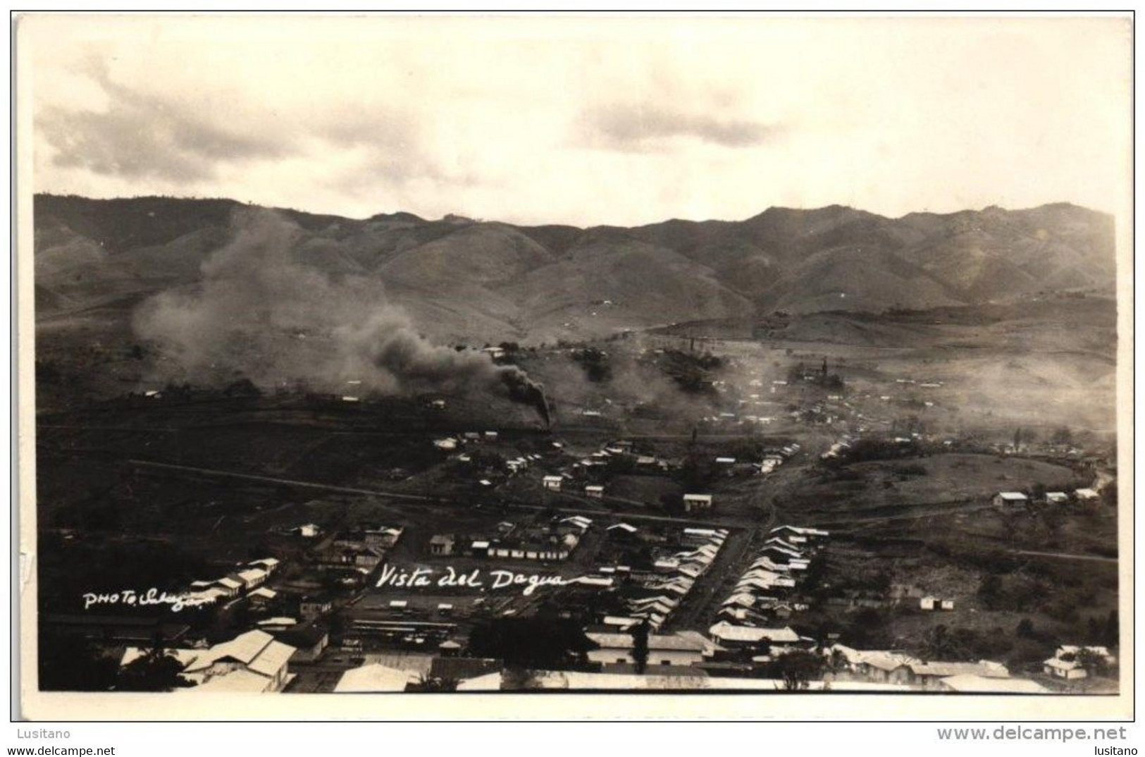 COLOMBIA - VISTA DEL DAGUA - STEAM TRAIN - REAL PHOTO POSTCARD OLD ORIGINAL (2 SCANS) - Colombie