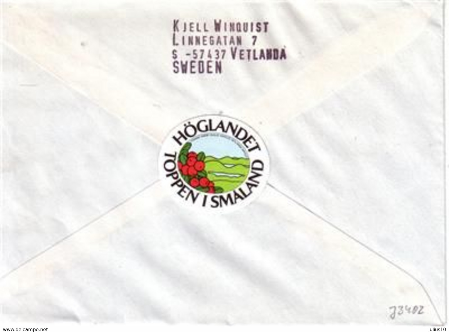 SWEDEN Nice Registered Cover To Lithuania Seal J3402 #V246 - Brieven En Documenten