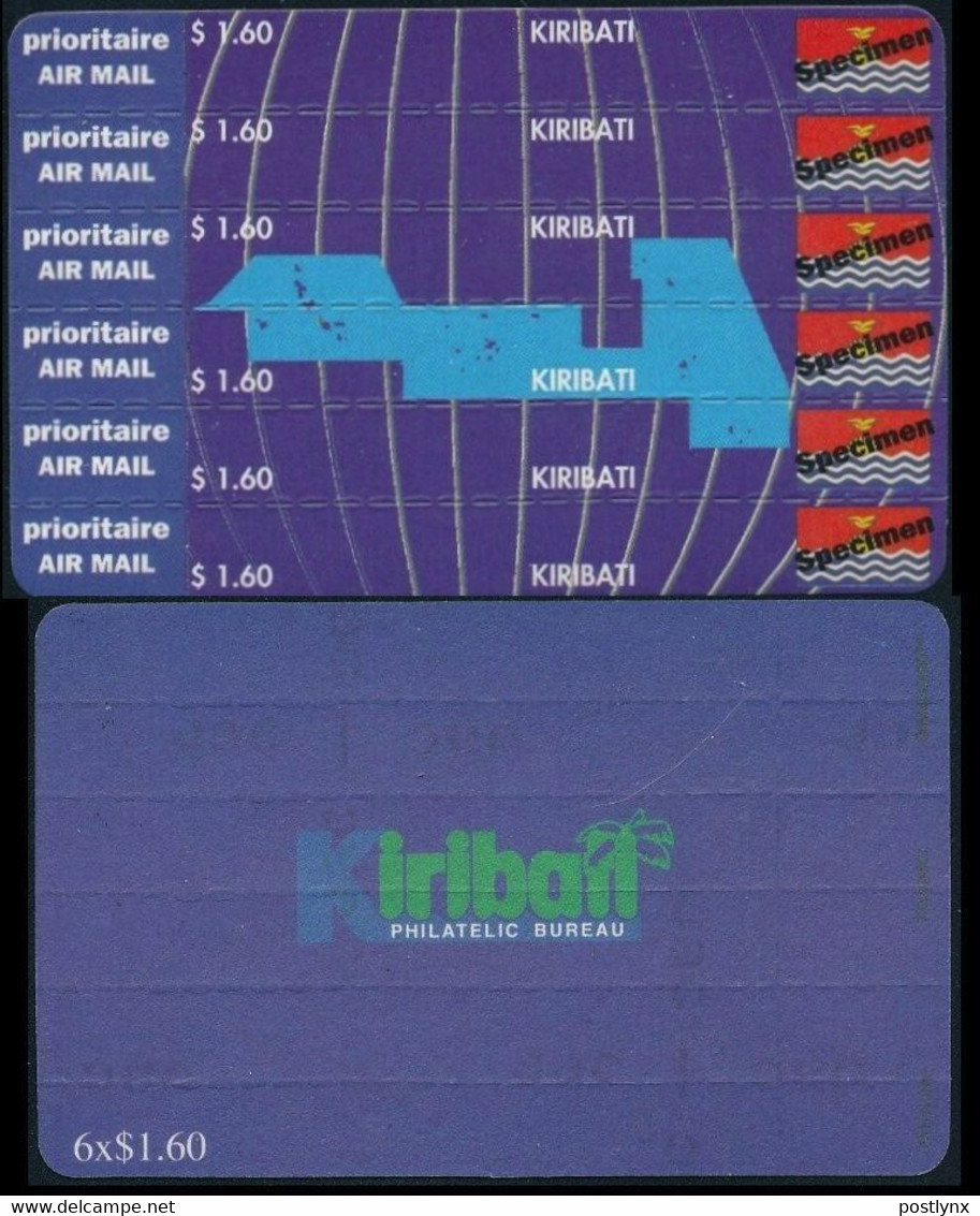 KIRIBATI 1993 Maps Flags $1.60 SPECIMEN StampCard - Eilanden