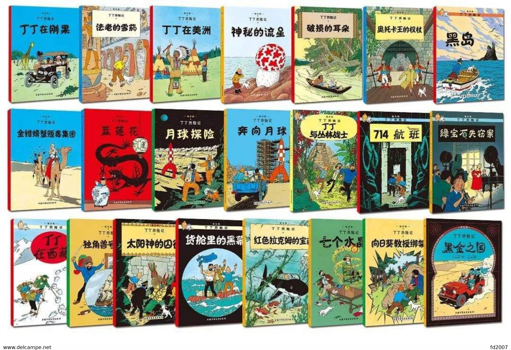 TINTIN，22 M Size Books In Full Color Chinese. - Stripverhalen & Mangas (andere Talen)