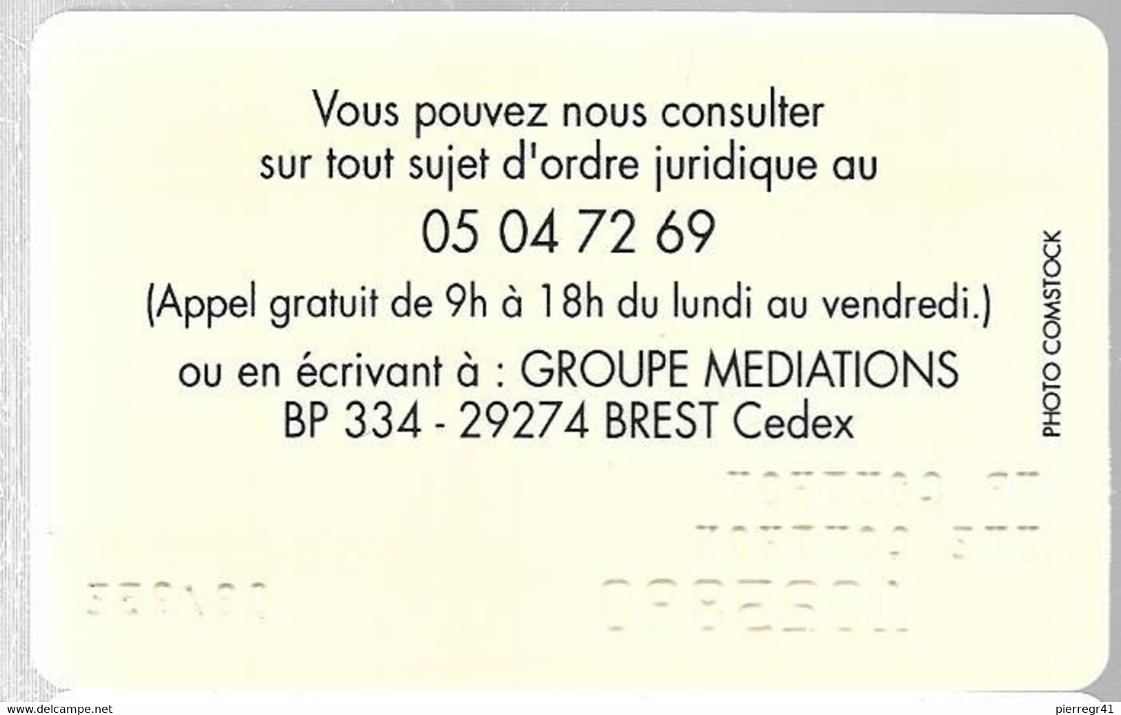 -CARTE-ADHERANT-ASSISTANCE Le JURIDIQUE-1995-Plastic Epais --TBE-RARE - Other & Unclassified