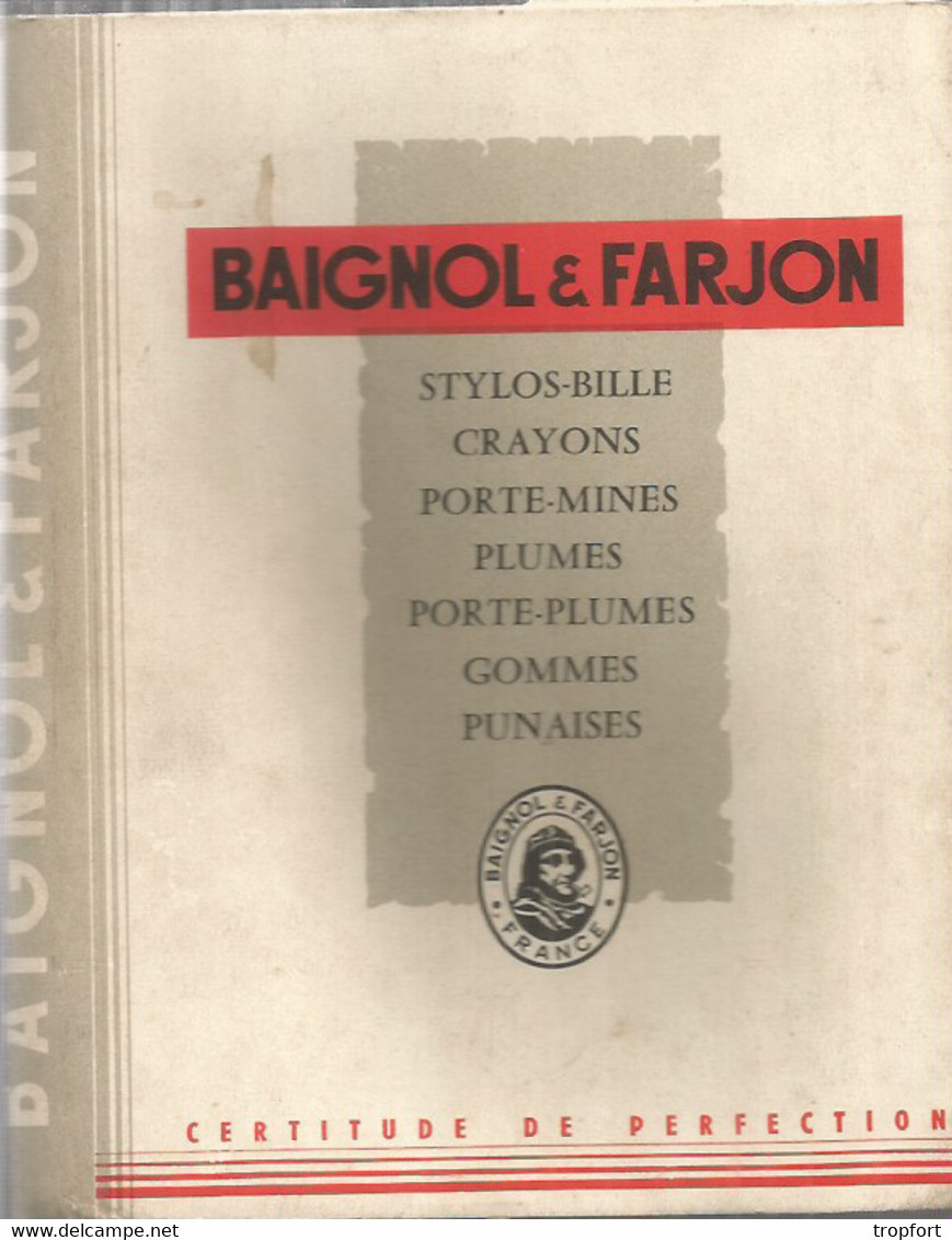 Protège-Cahiers  STYLOS BAIGNOL ET FARJON - B