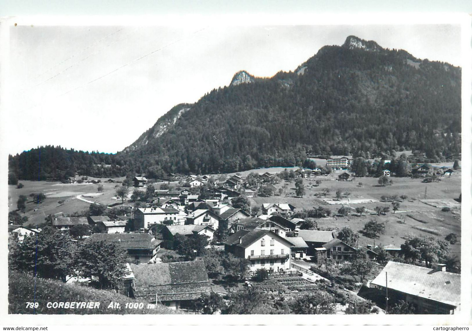 Switzerland Corbeyrier Mountain Scene Rooftop Scene Rural Area - Corbeyrier