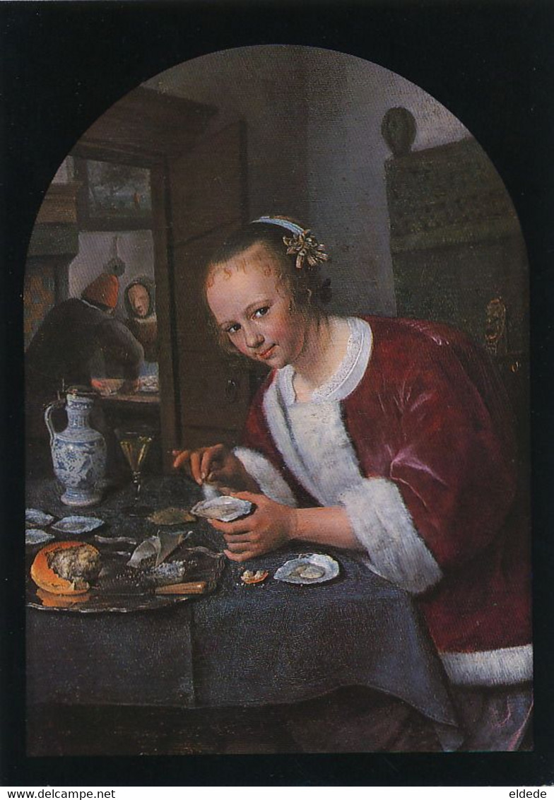 Leyde Leiden Girl Eating Oysters By Jan Steen Born In Leiden La Mangeuse D' Huitres Ostréiculture Bread White Wine - Leiden