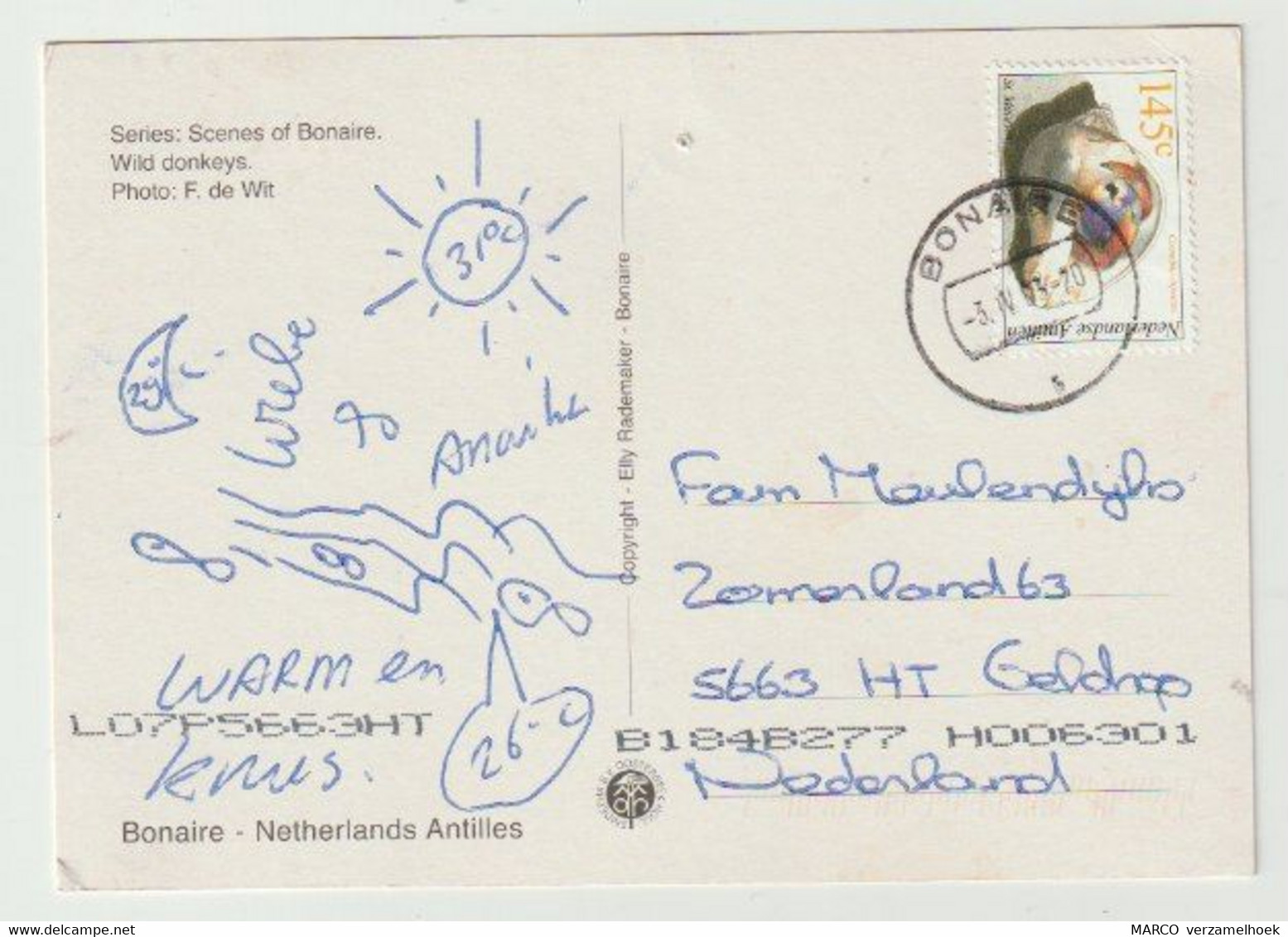 Postcard - Ansichtkaart Bonaire Nederlandse Antillen (N-A) - Bonaire