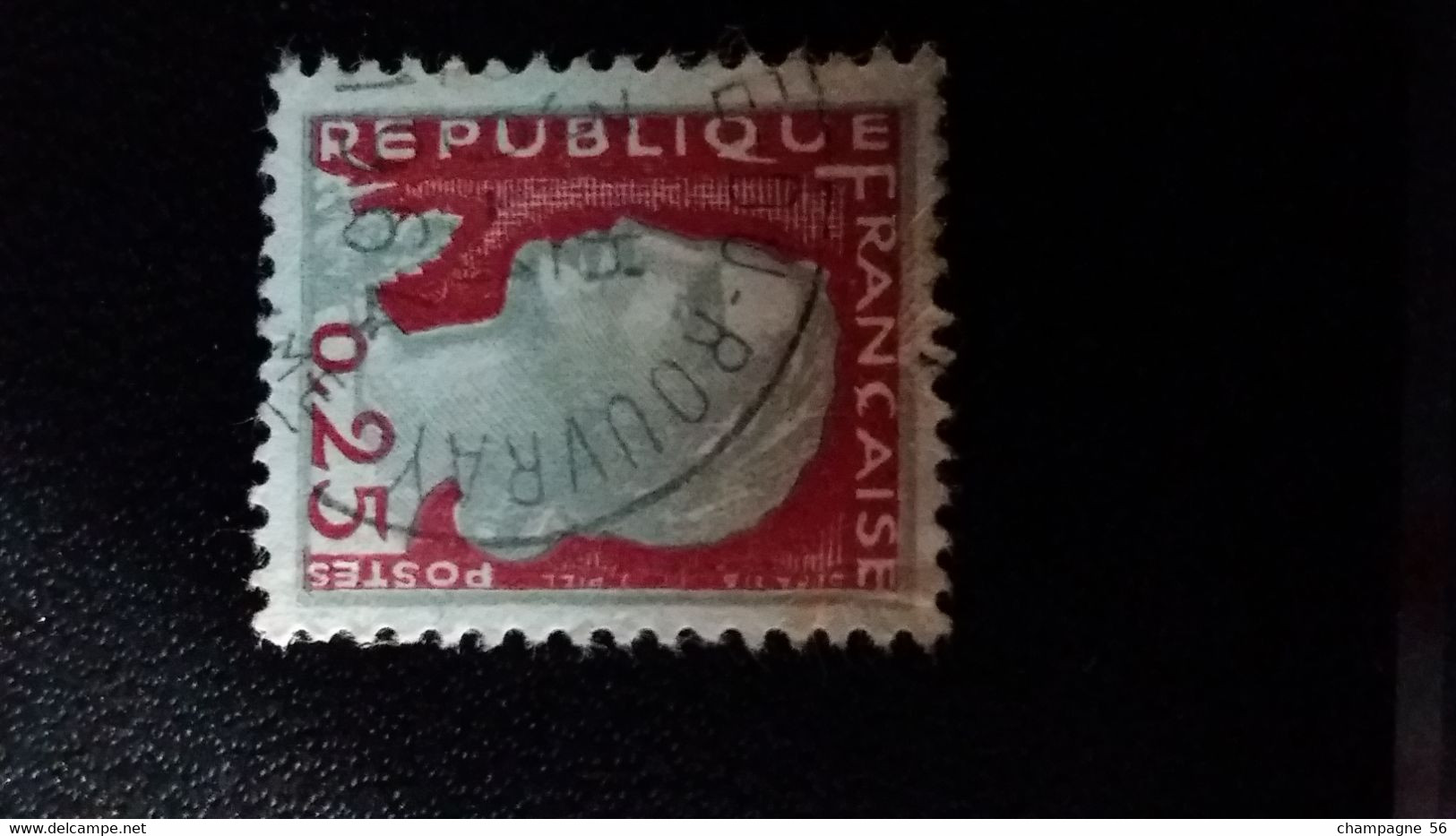 1960 N° 1263  OBLITERE  ROUVRAY 29.1.1964 DEDOUBLEE VISAGE  ( SCANNE 3 PAS A VENDRE - Used Stamps