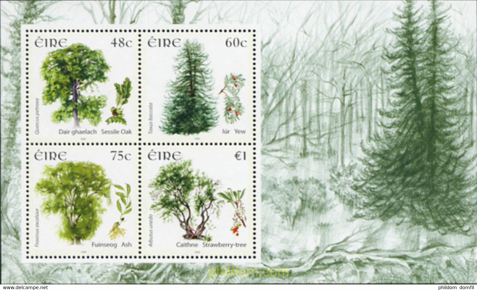 190019 MNH IRLANDA 2006 ARBOLES DE IRLANDA - Lots & Serien