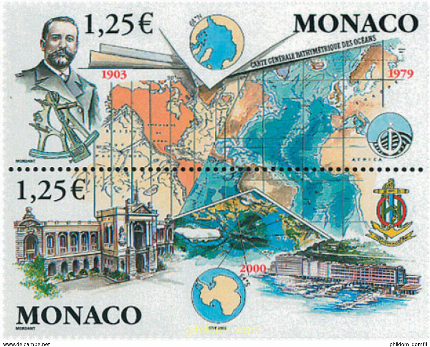 114664 MNH MONACO 2003 CENTENARIO DE LA GEBCO (MAPA GENERAL BATIMETRICO DE LOS OCEANOS) - Sonstige & Ohne Zuordnung