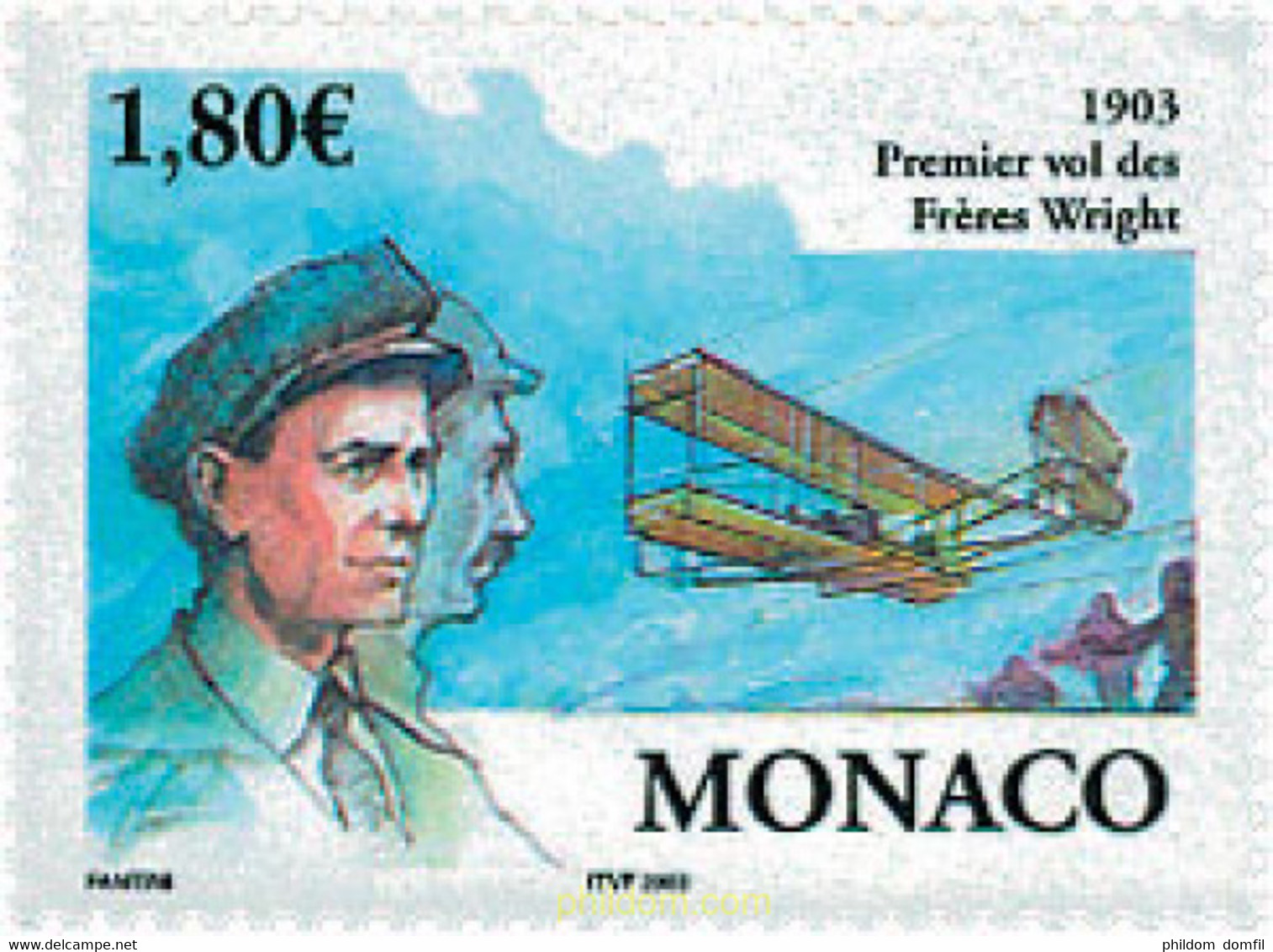 114699 MNH MONACO 2003 CENTENARIO DEL PRIMER VUELO DE LOS HERMANOS WRIGHT - Otros & Sin Clasificación