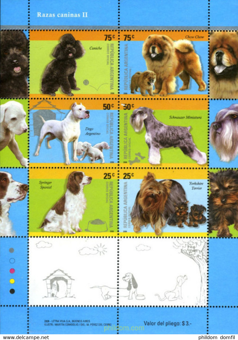 282029 MNH ARGENTINA 2006 PERROS - Gebruikt