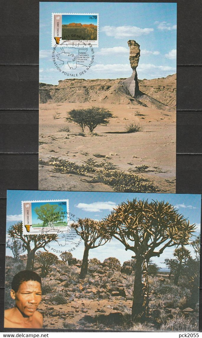 UNO Genf 1991 MK  MiNr.198 - 199 1Jahr Unabhängigkeit Von Namibia  ( D 5908 ) Günstige Versandkosten - Maximum Cards