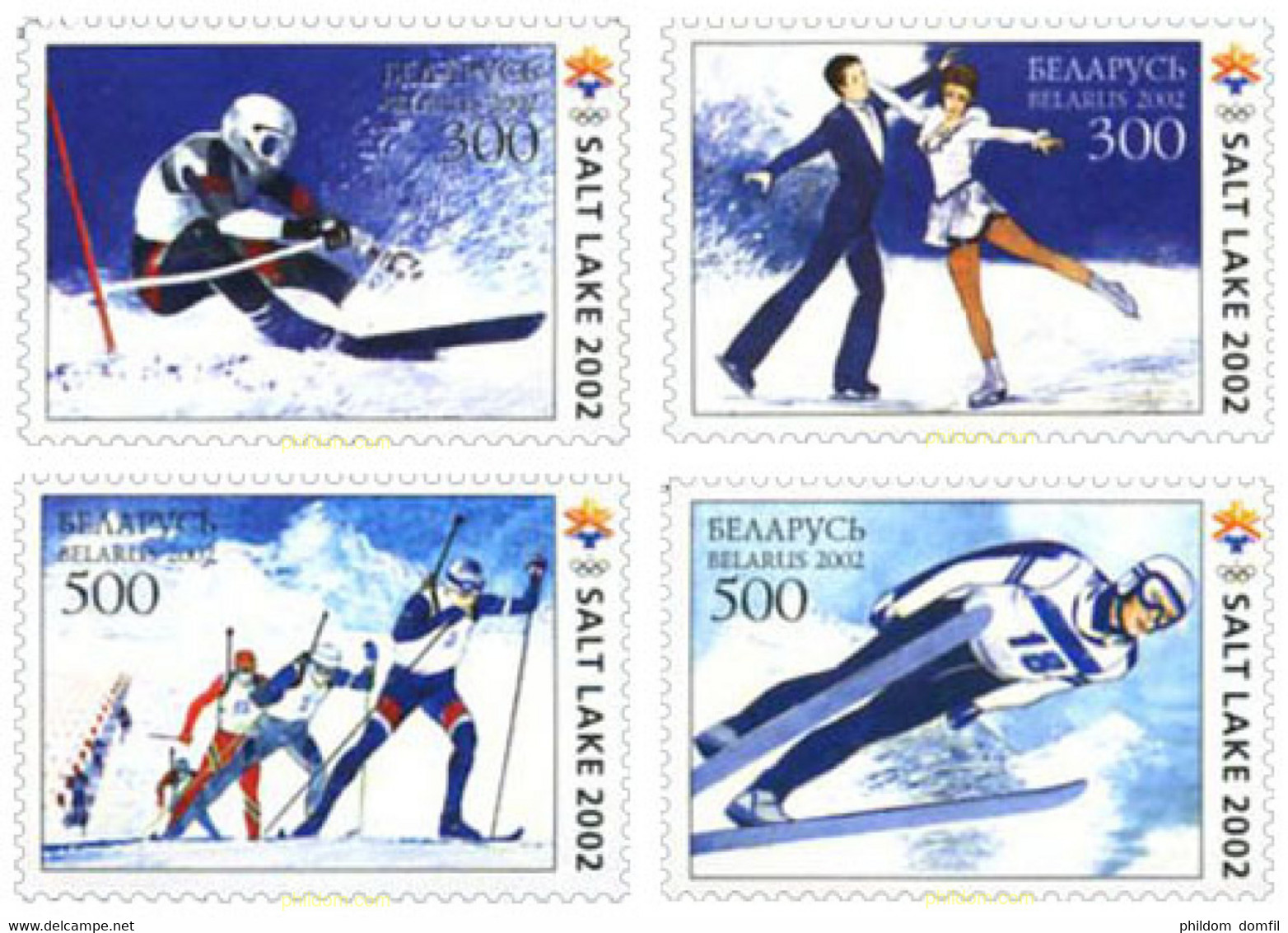 100111 MNH BIELORRUSIA 2002 19 JUEGOS OLIMPICOS INVIERNO. SALT LAKE CITY 2002 - Winter 2002: Salt Lake City