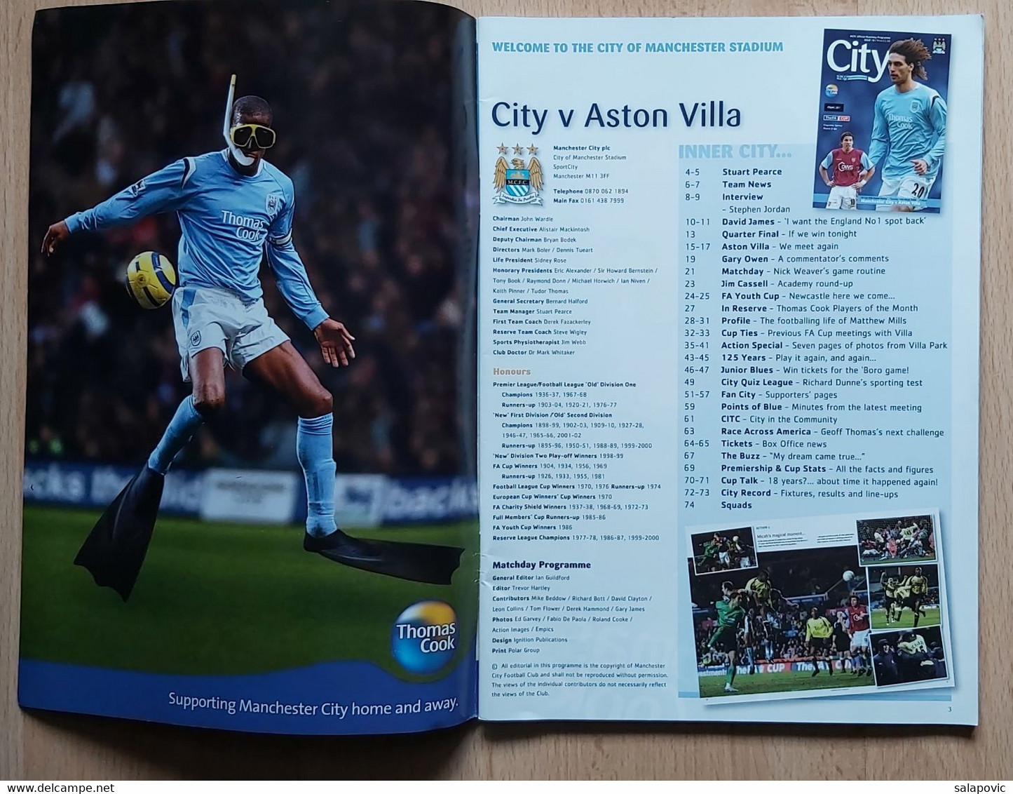 Manchester City Vs Aston Villa  England 2006 Football Match Program - Libri