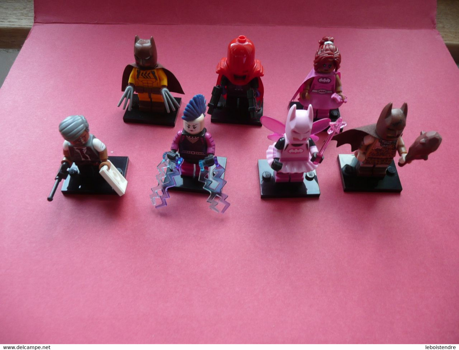 LOT 6 FIGURINE LEGO BATMAN MOVIE SERIE 1 FILM GORDON MIME FAIRY BATMAN CLAN DE LA GROTTE CATMAN RED HOOD PINK POWER - Figurines