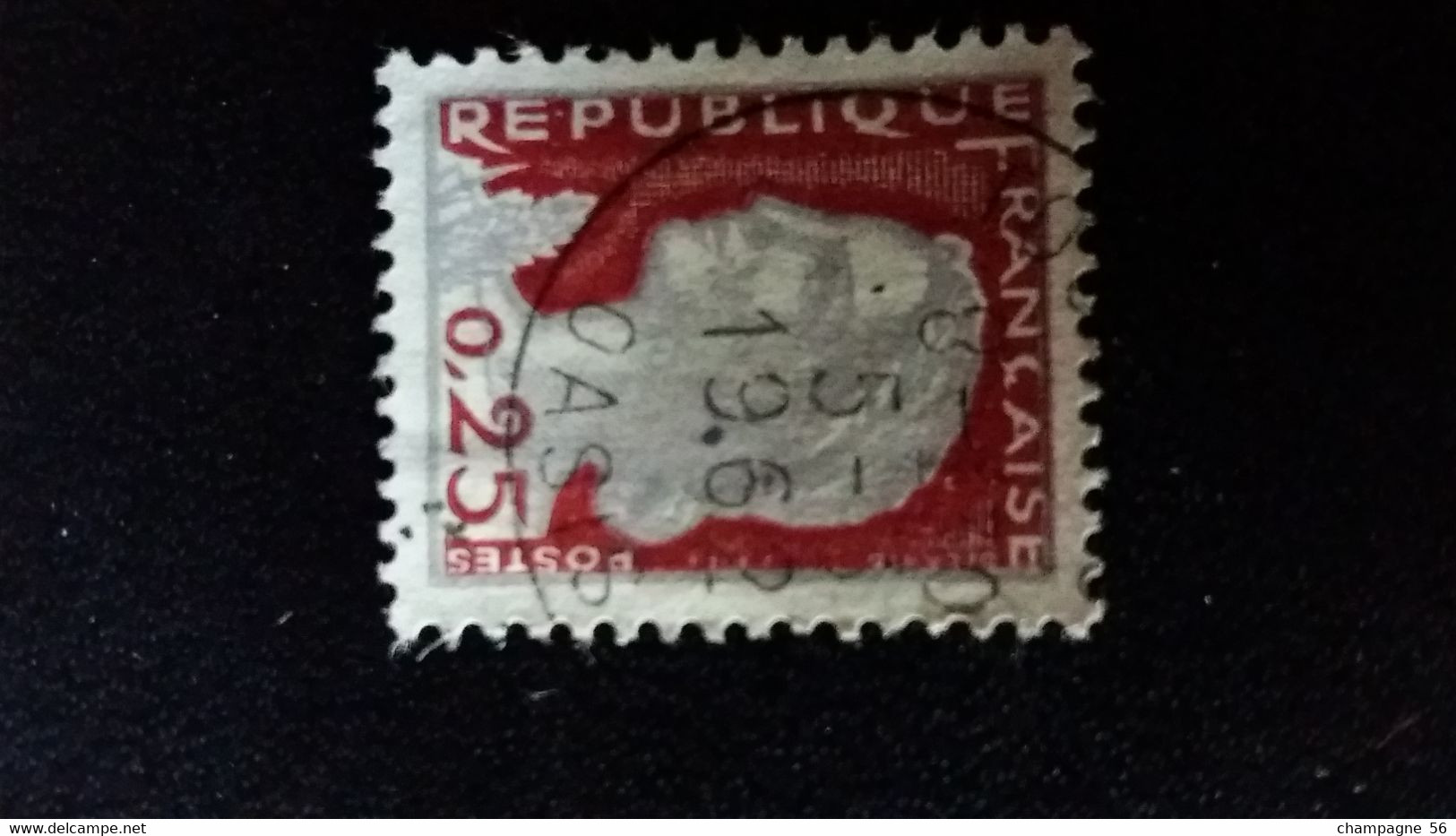 1960 N° 1263  OBLITERE COULEUR ROUGE  DEPLACER 5.3.1962 OASIS  ( SCANNE 3 PAS A VENDRE - Oblitérés