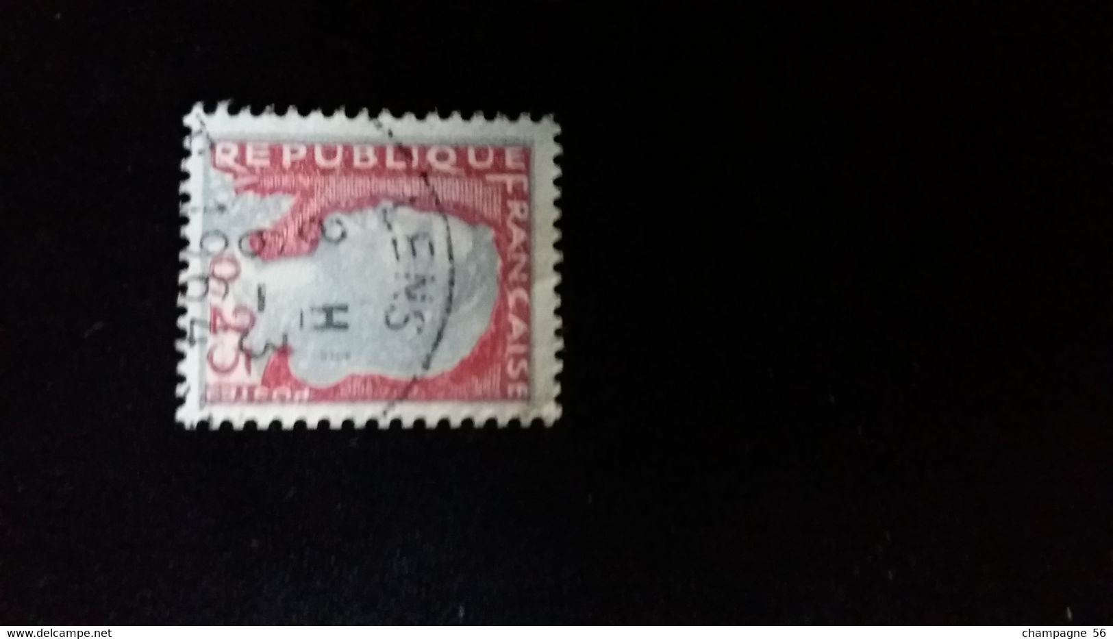 1960 N° 1263  OBLITERE  COULEUR ROUGE 0,25 DEFECTUEUSE 6.3.1964 ( SCANNE 3 PAS A VENDRE - Oblitérés