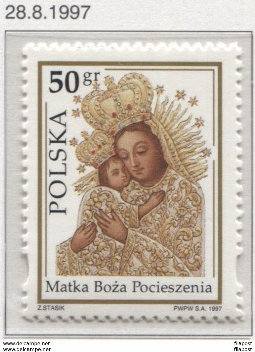 Poland 1997, Mi 3670, Saint Mary Sanctuaries, Mother Of God, Baby Jesus **MNH - Paintings