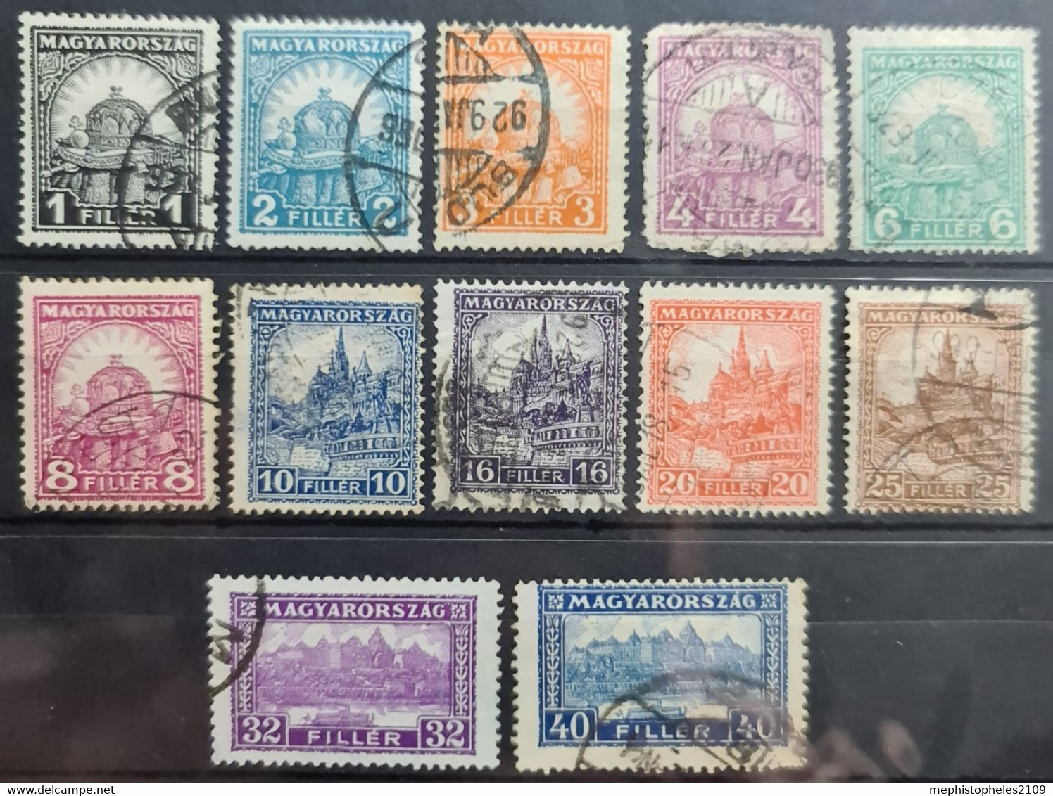 HUNGARY 1926/27 - Canceled - Sc# 403-414 - Complete Set! - Used Stamps