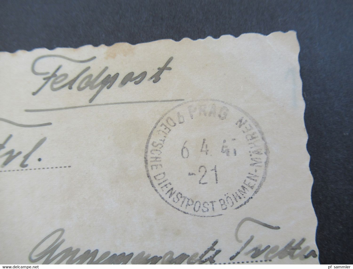 Feldpost 2.WK 3.Reich 1941 PK Praha / Prag Roter FP Stempel Und Stempel Prag Deutsche Dienstpost Böhmen Und Mähren - Covers & Documents