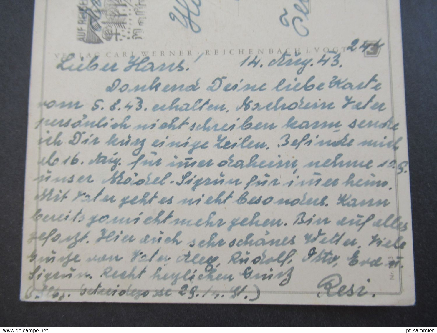 Feldpost 2.WK 3.Reich Ostmark 1943 Blumen PK Werbestempel Salzburg Auf Reisen Und Wanderungen An Die FP Nr.30843 - Covers & Documents