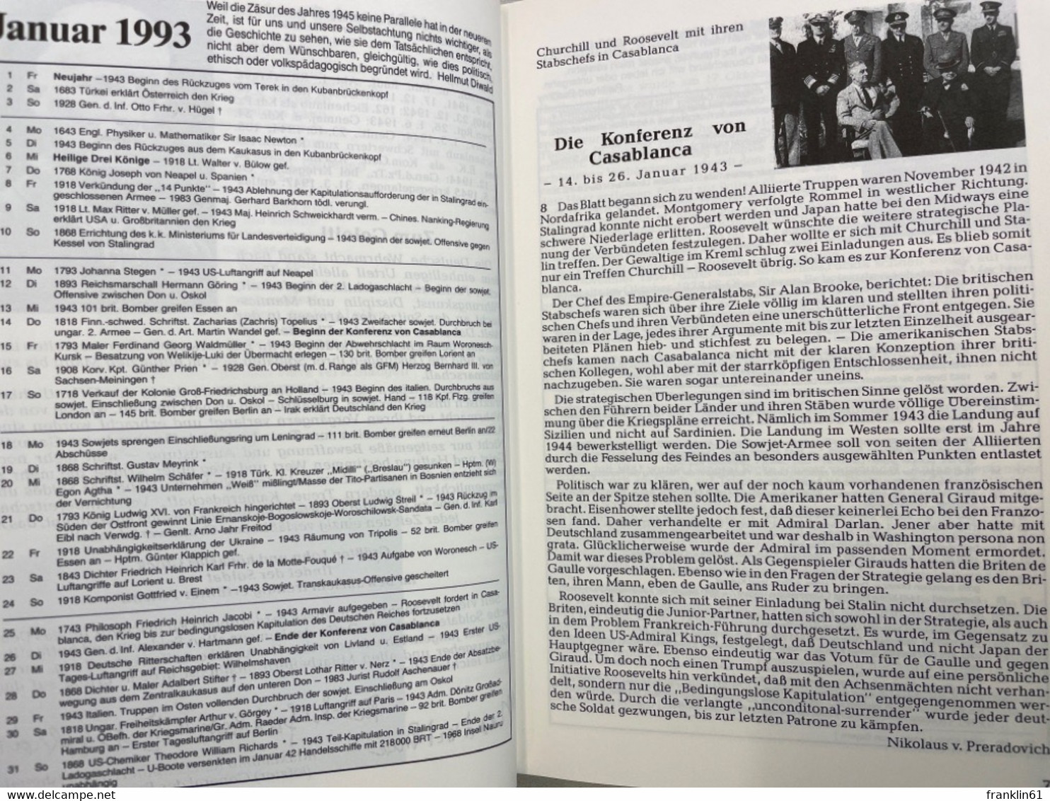 41. Deutscher Soldatenkalender 1993 - Militär & Polizei