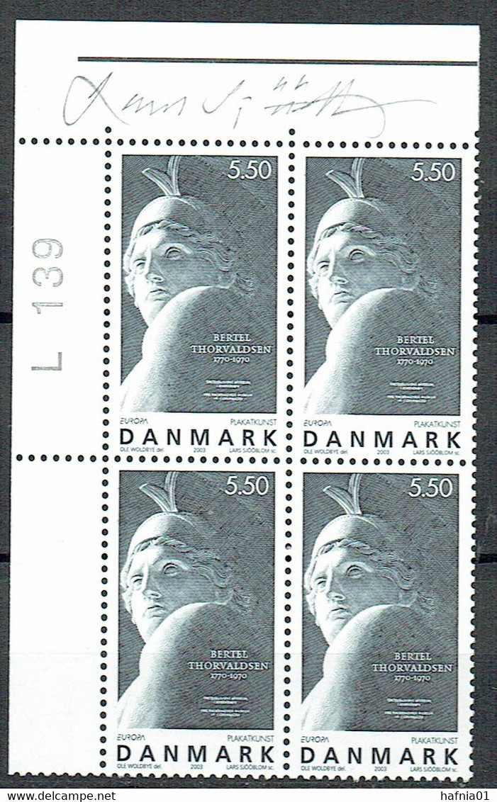 Lars Sjööblom. Denmark 2003. CEPT.  Poster Art. Michel  1341-1342. MNH. Signed. - Blocs-feuillets