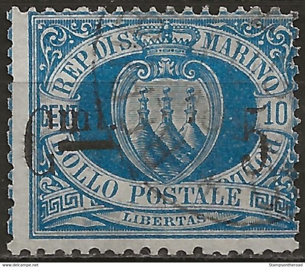 SM8-11U - San Marino 1892, Sassone Nr. 8/11, Serie Completa Di 4 Francobolli Usati Per Posta - Oblitérés