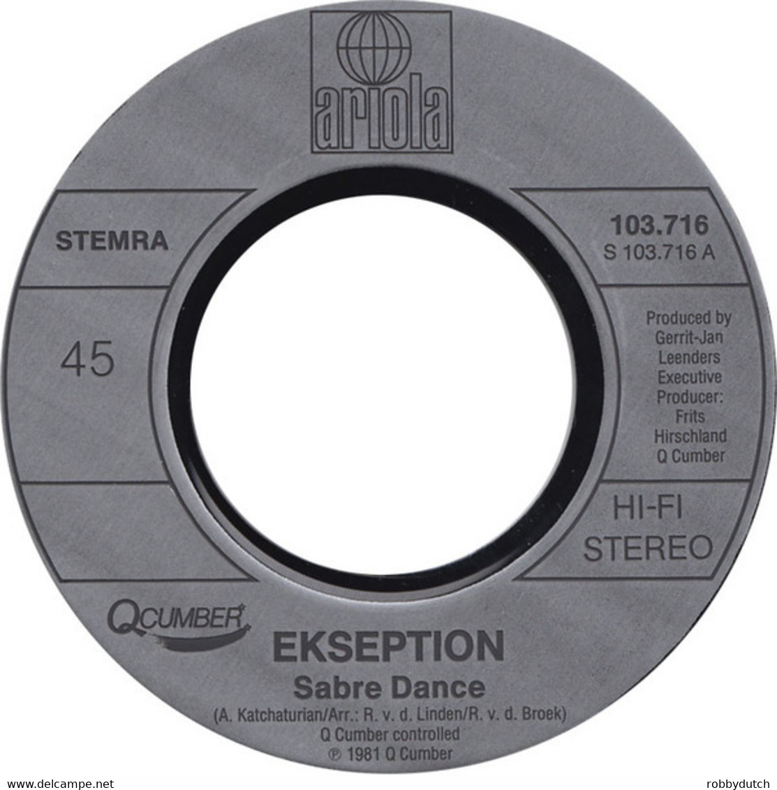 * 7" *  EKSEPTION - SABRE DANCE (Holland 1981 EX!!) - Instrumental