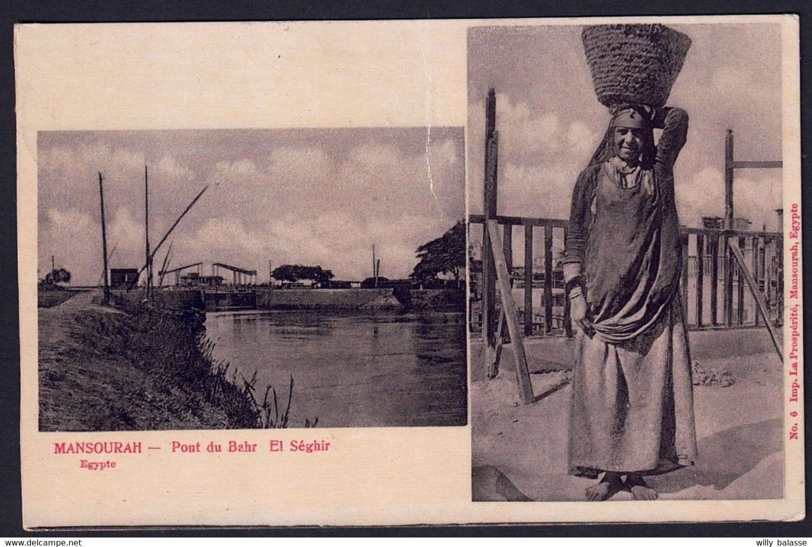 +++ CPA - Afrique - Egypte - MANSOURAH - Pont Du Bahr El Seghir  // - El-Mansoera