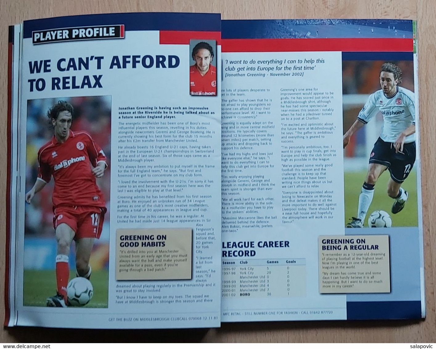 Middlesbrough Vs Liverpool 2002  Football Match Program - Libros