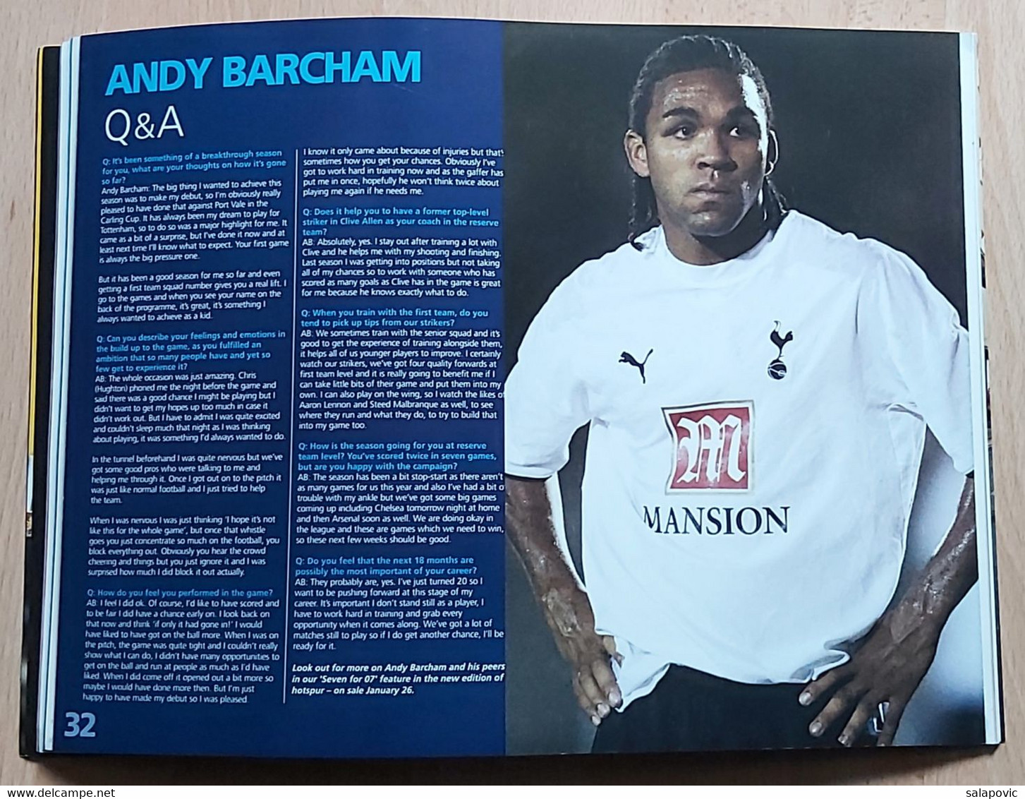 Tottenham Hotspur vs Cardiff City 17. 1. 2007  football match program