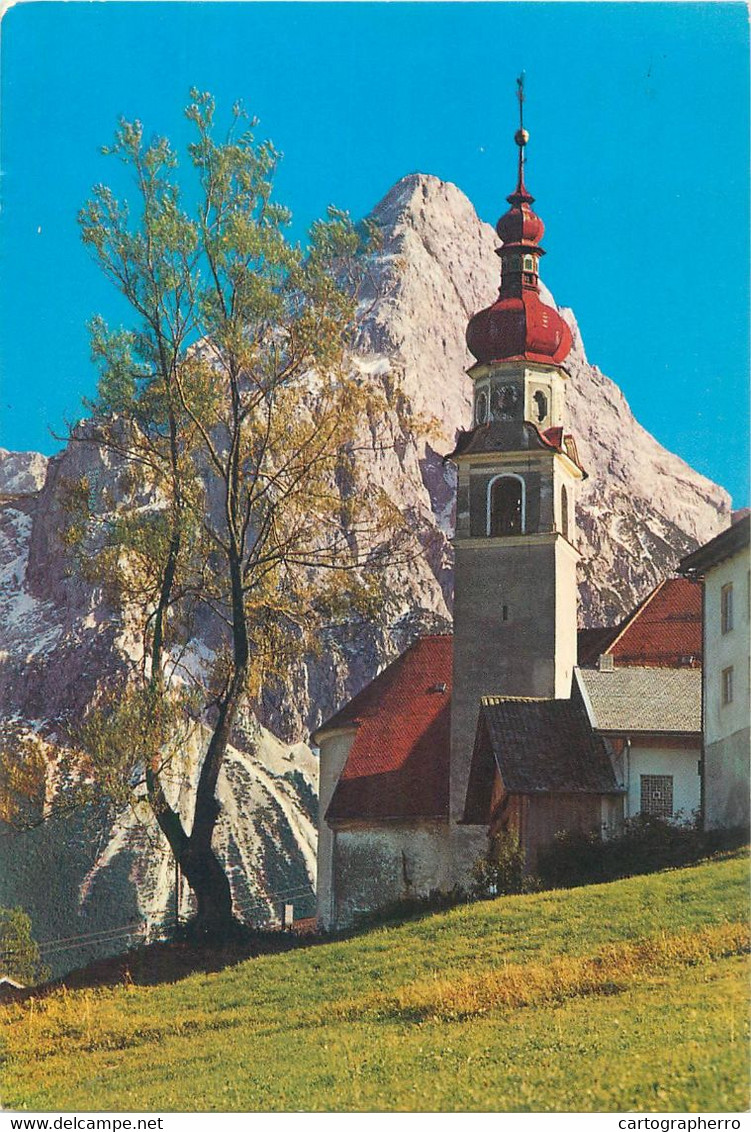 Austria Postcard Tirol Leermos Church Scene - Lermoos