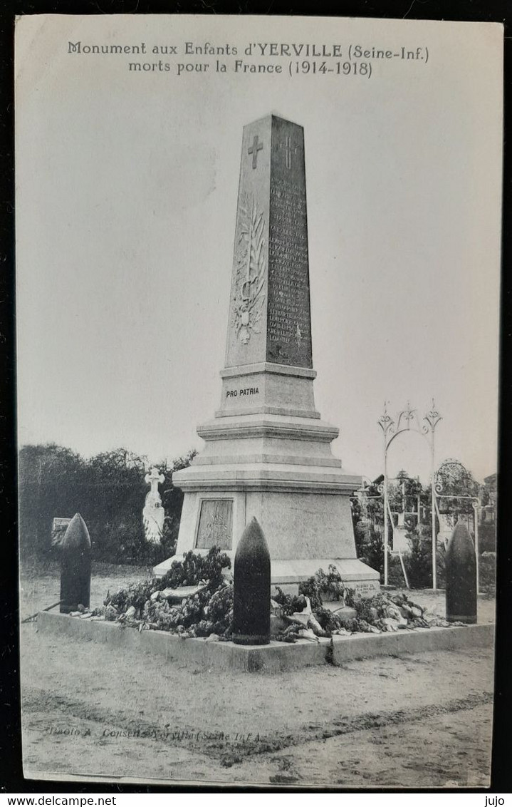 76 - Monument Aux Enfants D'YERVILLE Morts Pour La France (1914-1918) - Yerville