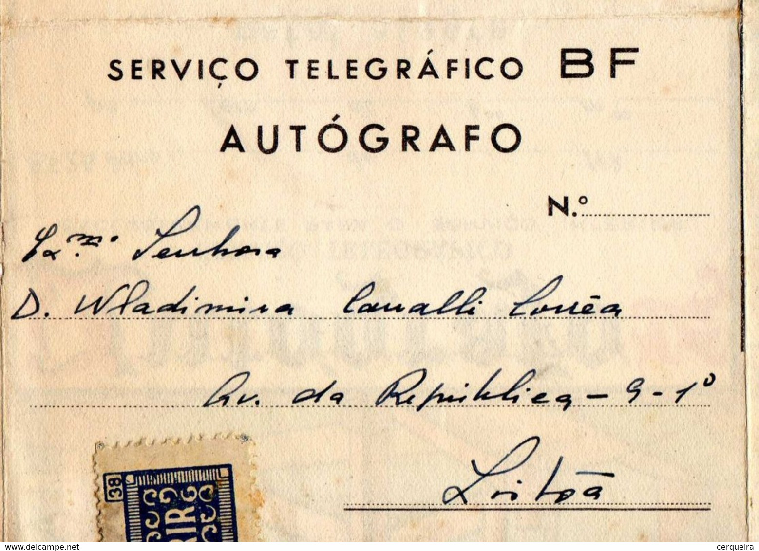 SERVIÇO TELEGRAFICO BF DE NATAL-AUTÓGRAFO -NATAL ALEGRE E NOVO ANO MUITO FELIZ - Used Stamps