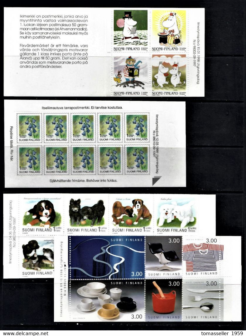 Finland-14!!! -(1994-2007) Years sets.Almost 230 issues ( st.+ s/s+ bookl.)-MNH