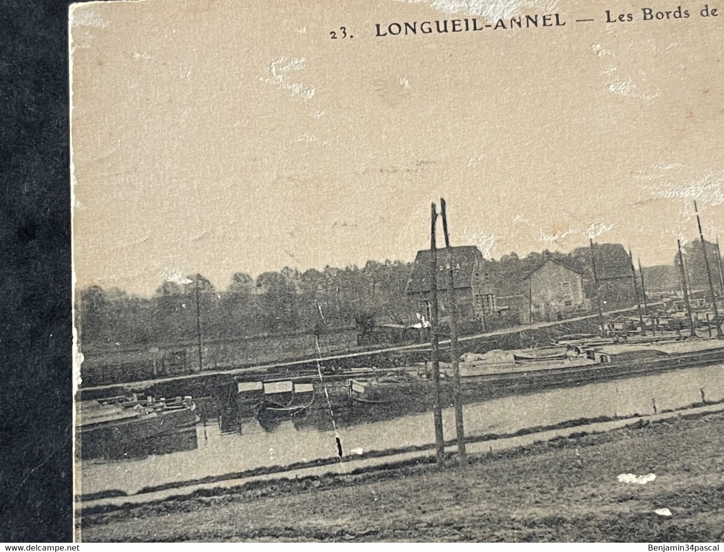 Cpa 60 Longueil-Annel - Les Bords De L’Oise -( Péniches)- Ecrite En 1916 - Longueil Annel