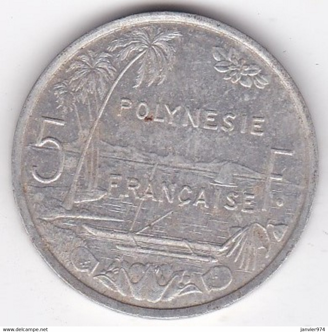 Polynésie Française . 5 Francs 2000, En Aluminium - Polynésie Française
