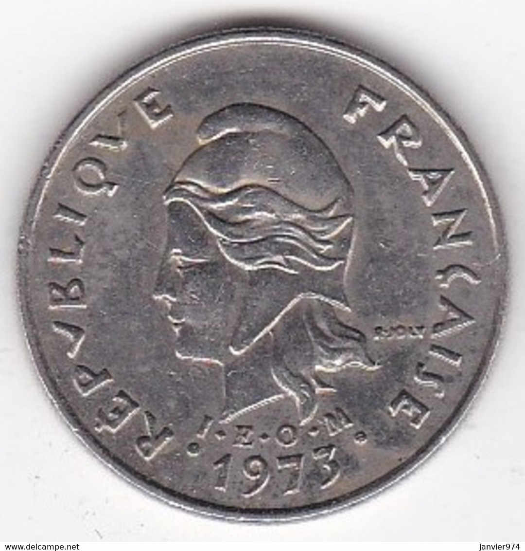 Polynésie Française. 10 Francs 1973 . En Nickel - French Polynesia