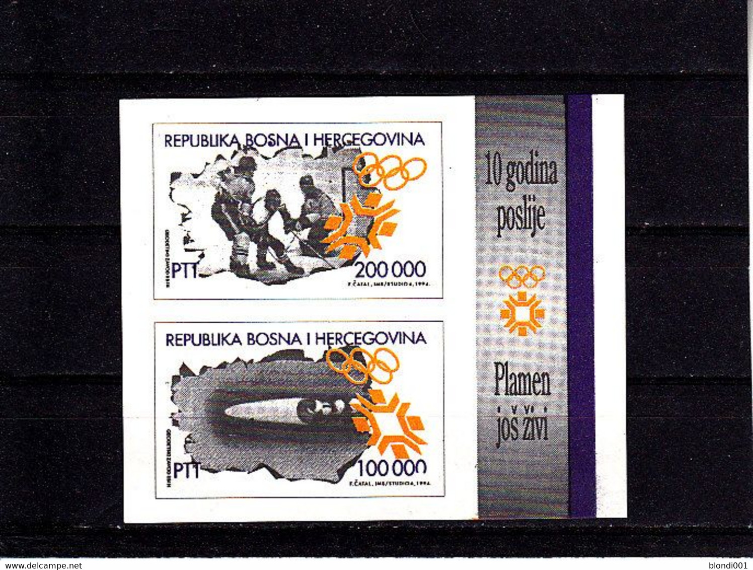 Olympics 2002 - Olympiques - Ice Hockey - BOSNIA - S/S Imp. MNH - Winter 2002: Salt Lake City