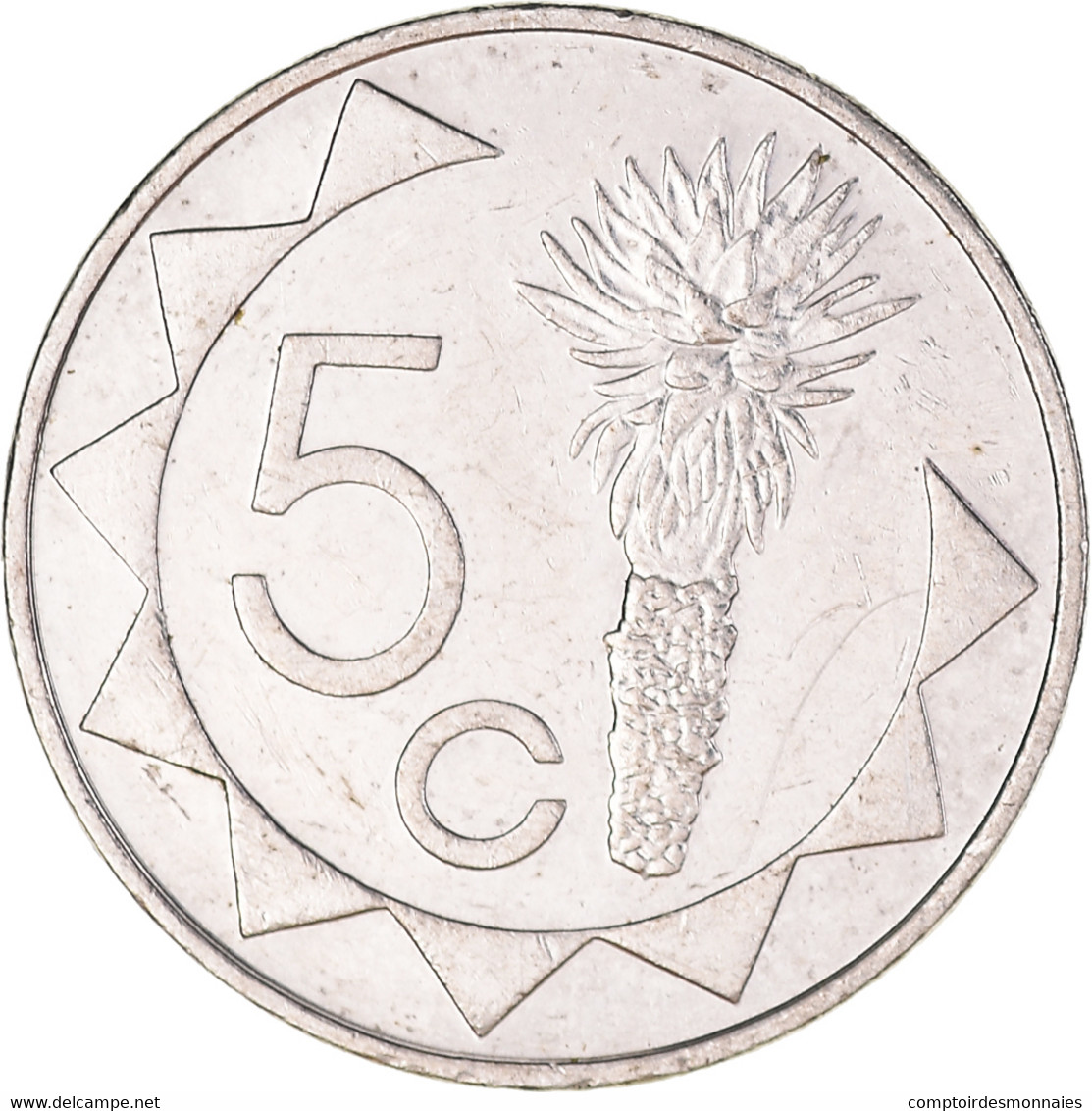 Monnaie, Namibie, 5 Cents, 1993, Vantaa, TTB+, Nickel Plaqué Acier, KM:1 - Namibië