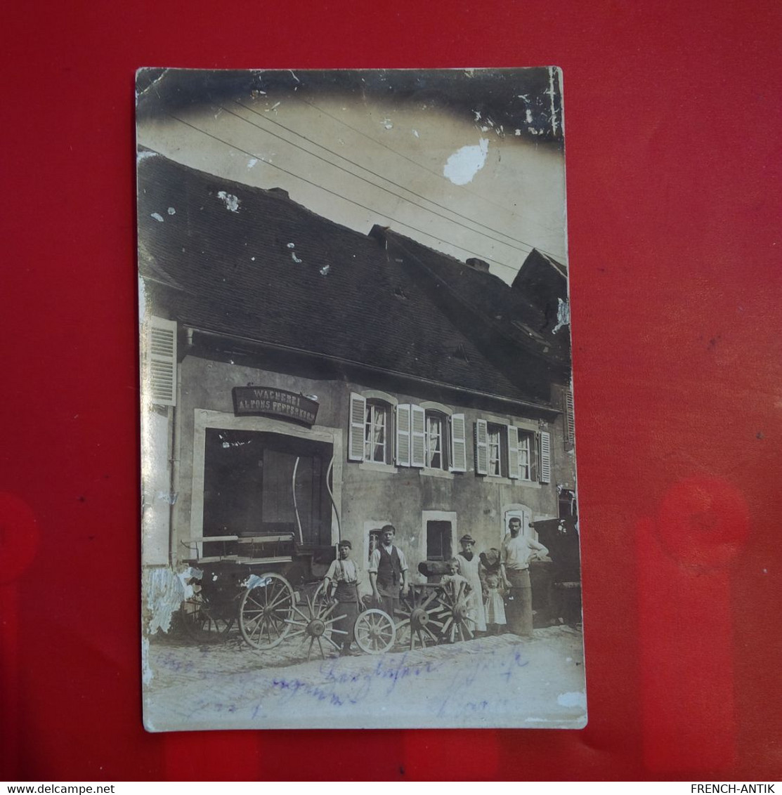 CARTE PHOTO WAGNEREI ALFONS PEFFERKORN LIEU A IDENTIFIER MOSELLE ? - Artisanat