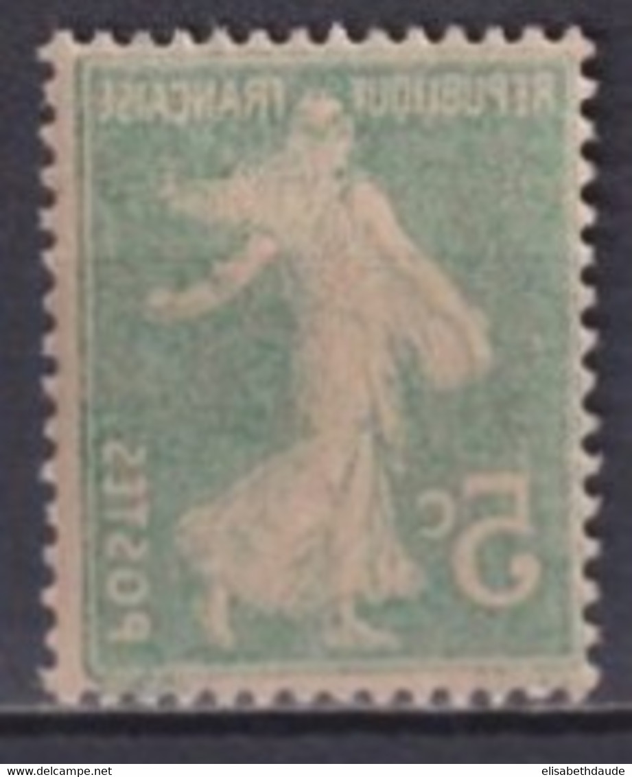 1907 - SEMEUSE IMPRESSION RECTO-VERSO - YVERT N°137 ** MNH - Ungebraucht