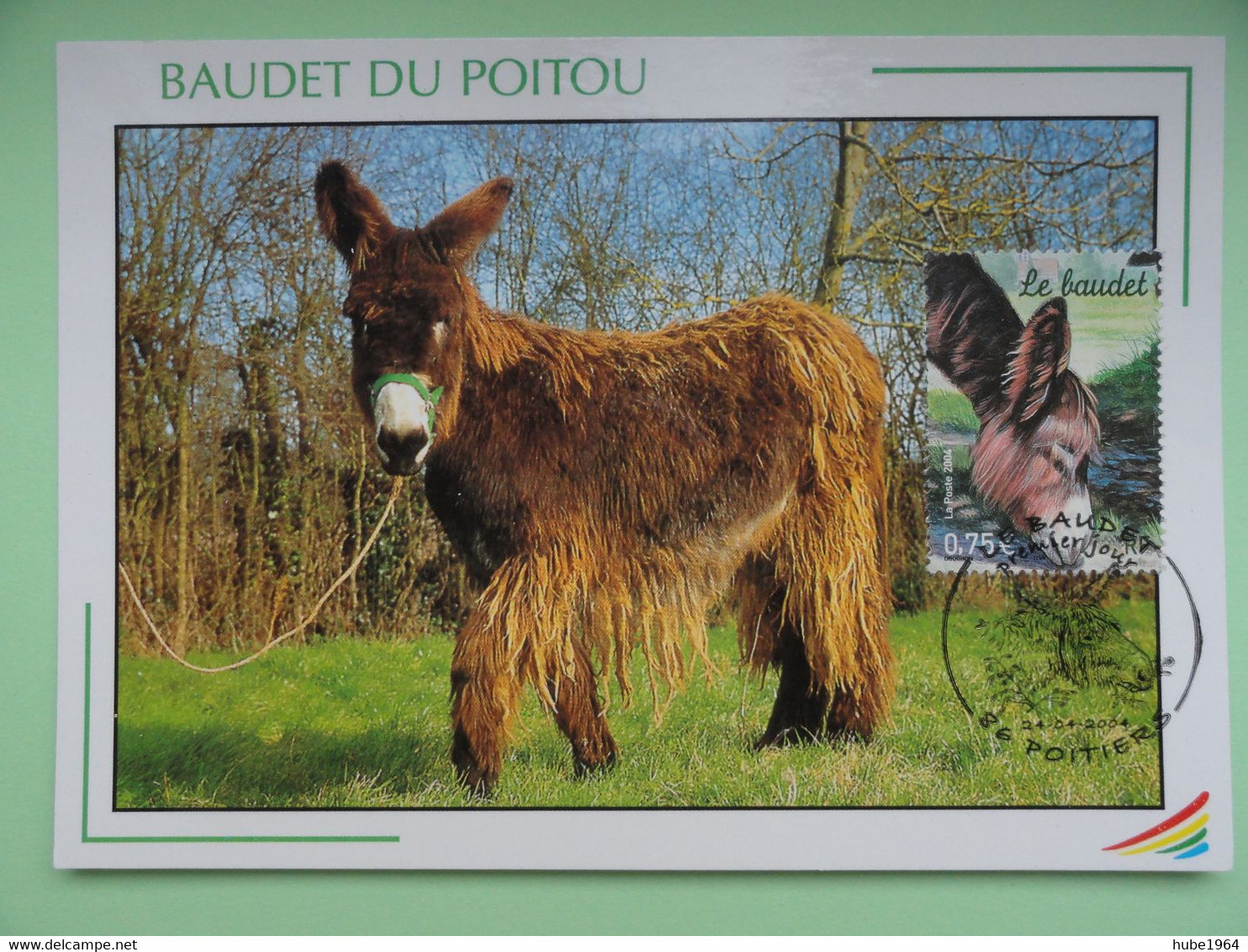 CARTE MAXIMUM CARD LE BAUDET DU POITOU OPJ POITIERS FRANCE - Anes